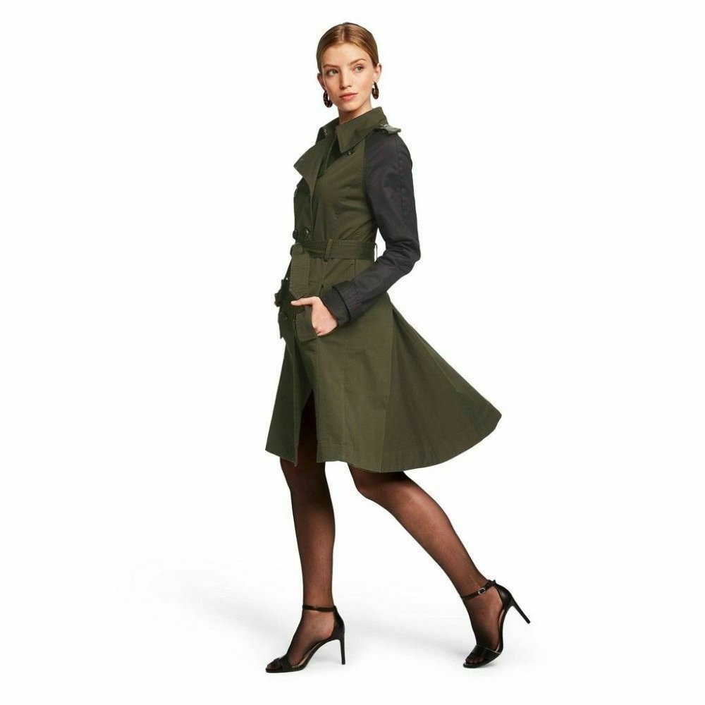 Target Altuzarra Belted Olive and Black Trench